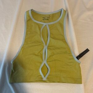 Urban Outfitters Mustard Cut-Out Crop Top